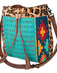 American Darling ADBG574D1 Large Crossbody Saddle Blanket Hair On Genuine Leather Women Bag Western Handbag Purse