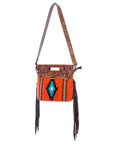 American Darling Clutch Hand Tooled Saddle Blanket Genuine Leather Women Bag Western Handbag Purse