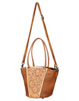 American Darling Hand Tooled Hair On Genuine Leather Women Bag Western Handbag Purse