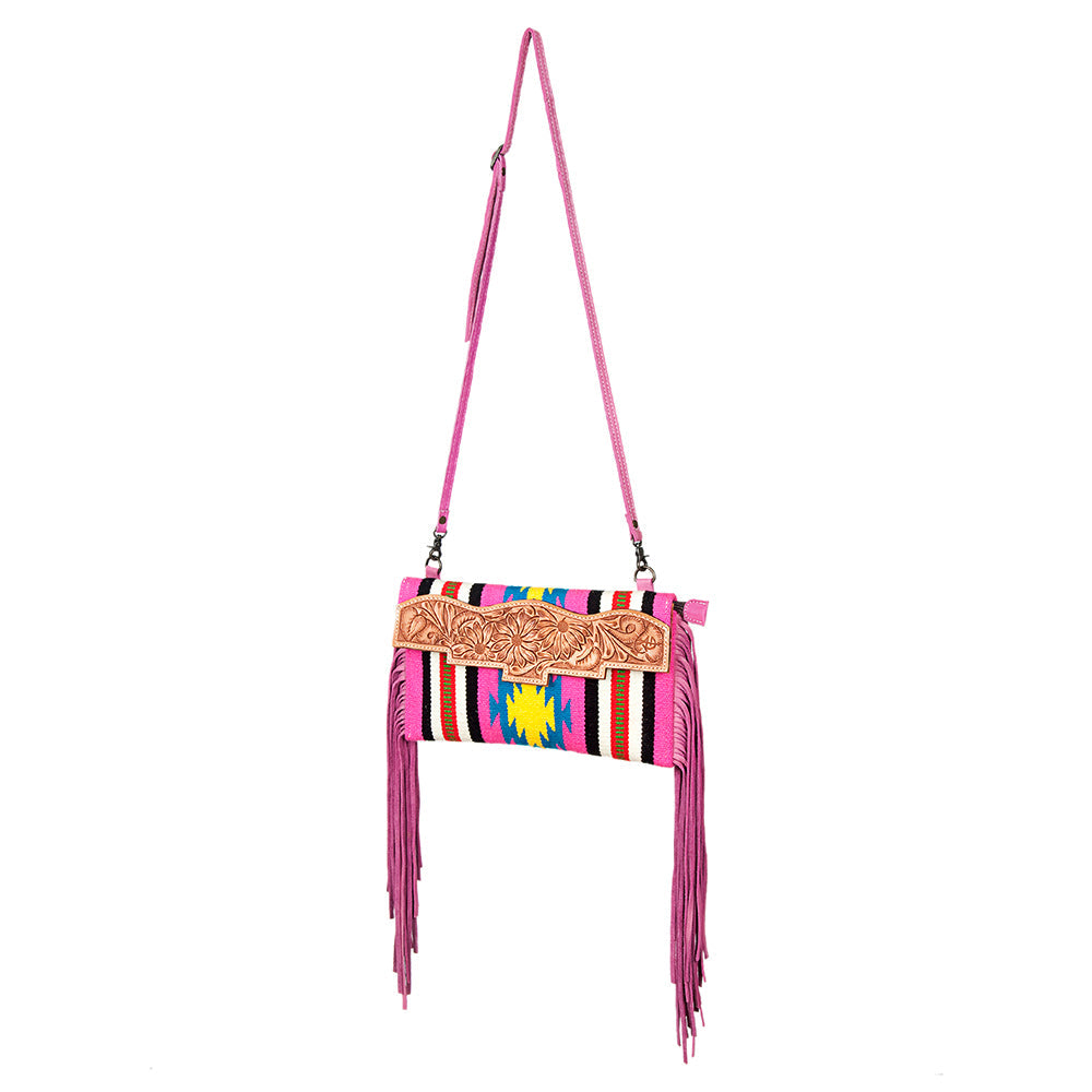 American Darling Hand Tooled Saddle Blanket Genuine Leather Women Bag Western Handbag Purse