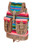American Darling Hand Tooled Saddle Blanket Genuine Leather Women Bag Western Handbag Purse