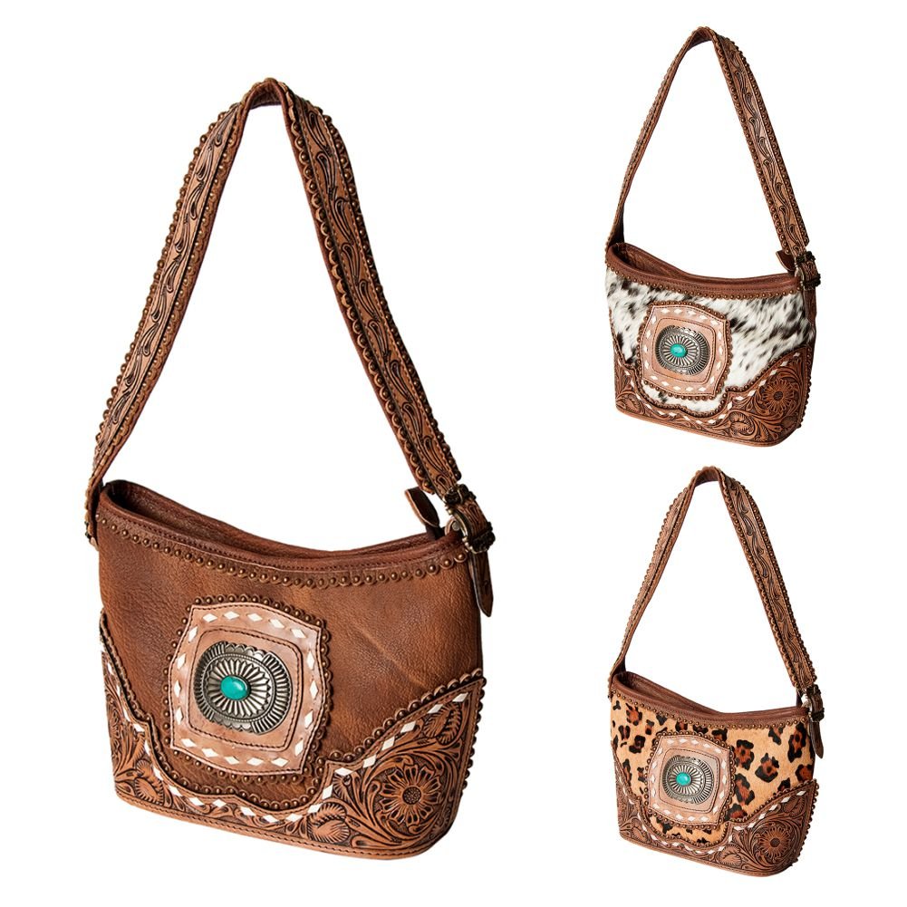 American Darling Hand Tooled Genuine Leather Women Bag Western Handbag Purse