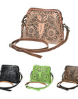 American Darling Hand Tooled Genuine Leather Women Bag Western Handbag Purse