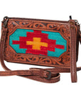 American Darling Hand Tooled Hair On Genuine Leather Women Bag Western Handbag Purse