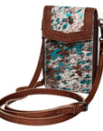 American Darling Cell Phone Holder Hair On Genuine Leather women bag western handbag purse