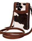 American Darling Cell Phone Holder Hair On Genuine Leather women bag western handbag purse