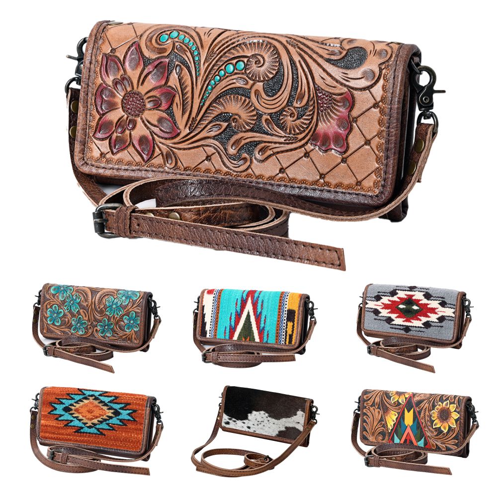American Darling Hair On Genuine Leather Women Bag Western Handbag Purse