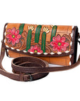 American Darling Wallet Hand Tooled Genuine Leather women bag western handbag purse