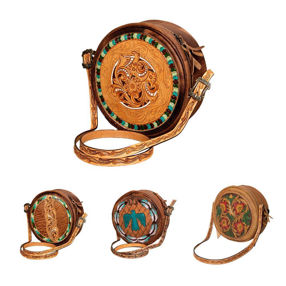 American Darling Hand Tooled Genuine Leather Women Bag Western Handbag Purse