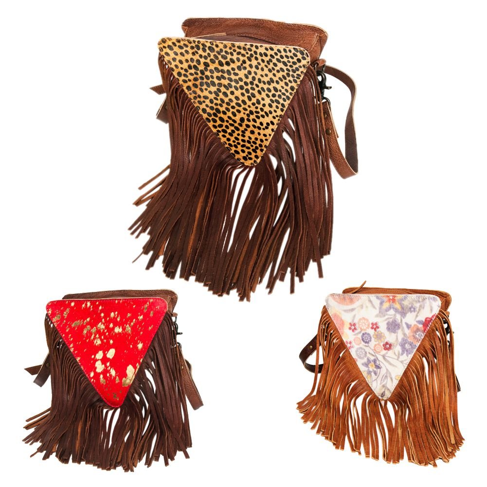American Darling Hair On Genuine Leather Women Bag Western Handbag Purse