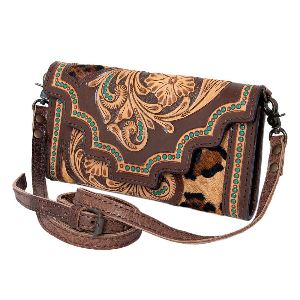 American Darling Hand Tooled Genuine Leather Women Bag Western Handbag Purse