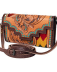American Darling Hand Tooled Genuine Leather Women Bag Western Handbag Purse