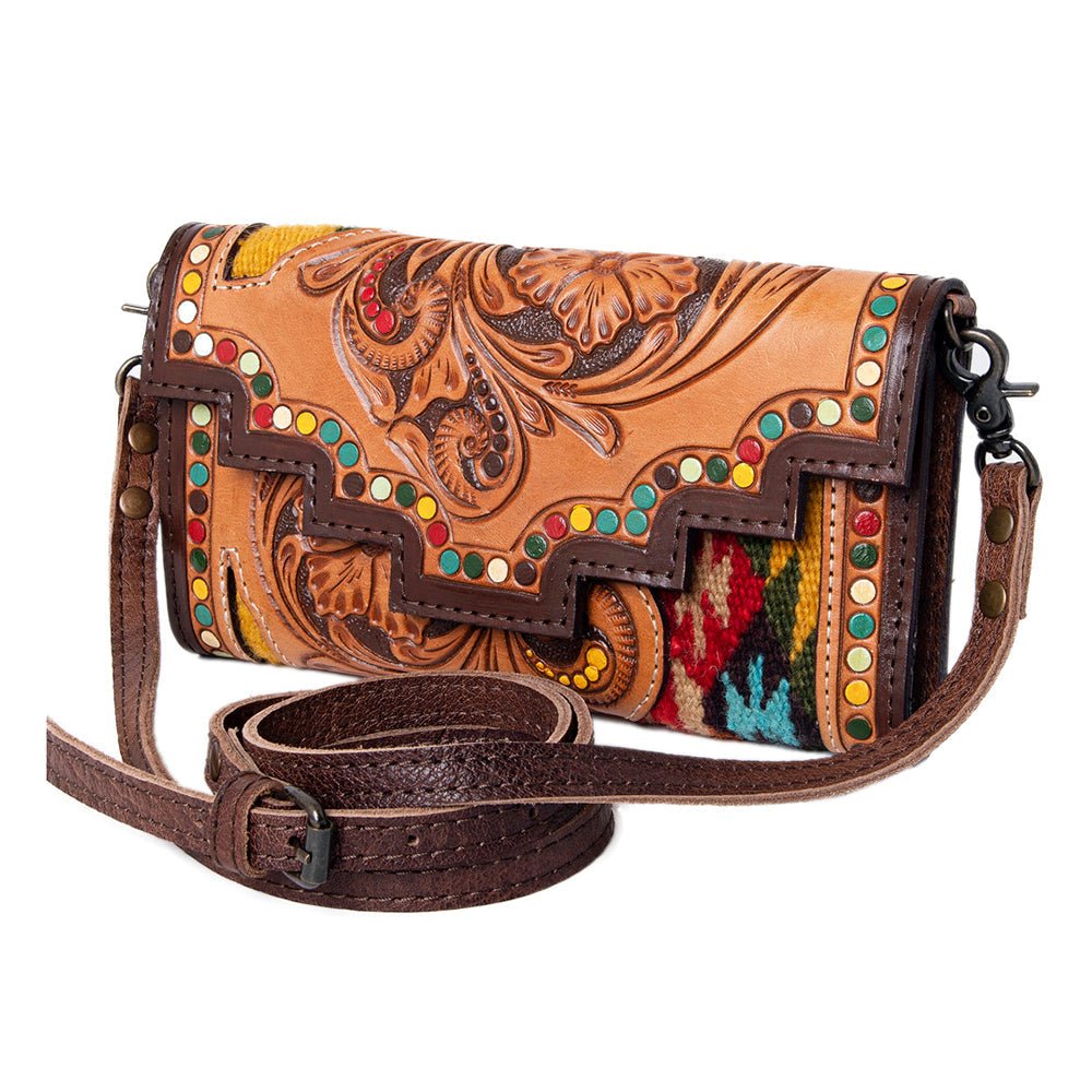American Darling Hand Tooled Genuine Leather Women Bag Western Handbag Purse