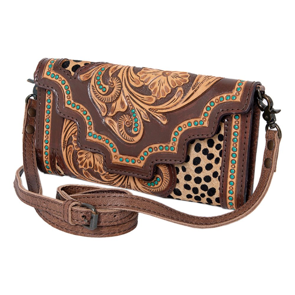 American Darling Hand Tooled Genuine Leather Women Bag Western Handbag Purse