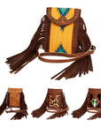 American Darling Hair On Genuine Leather Women Bag Western Handbag Purse