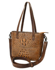 American Darling Tote Crocodile Embossed Genuine Leather Women Bag Western Handbag Purse