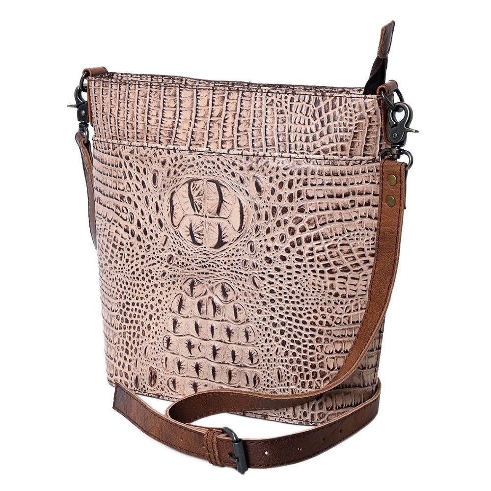 American Darling Crossbody Crocodile Embossed Genuine Leather Women Bag Western Handbag Purse