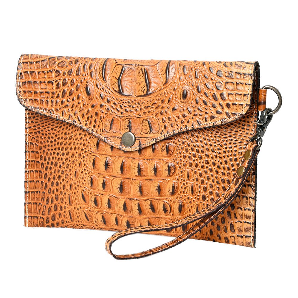American Darling Crocodile Embossed Genuine Leather Women Bag Western Handbag Purse
