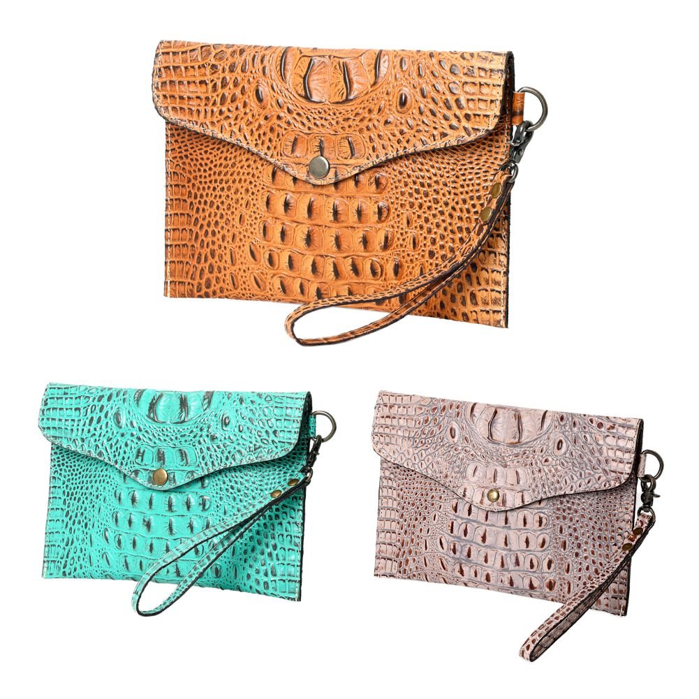 American Darling Crocodile Embossed Genuine Leather Women Bag Western Handbag Purse