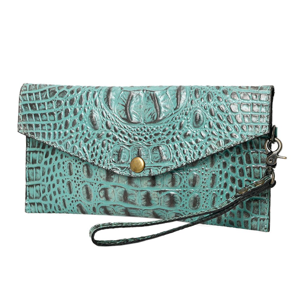 American Darling Crocodile Embossed Genuine Leather Women Bag Western Handbag Purse