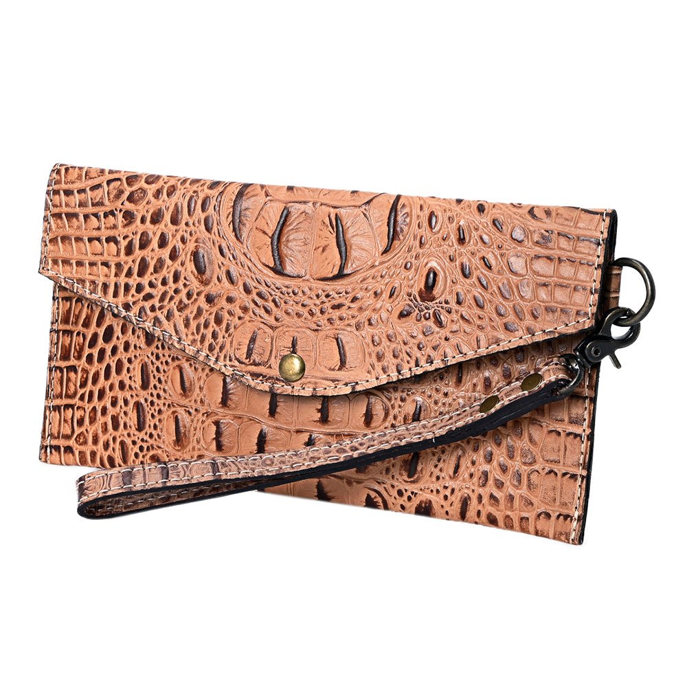 American Darling Crocodile Embossed Genuine Leather Women Bag Western Handbag Purse