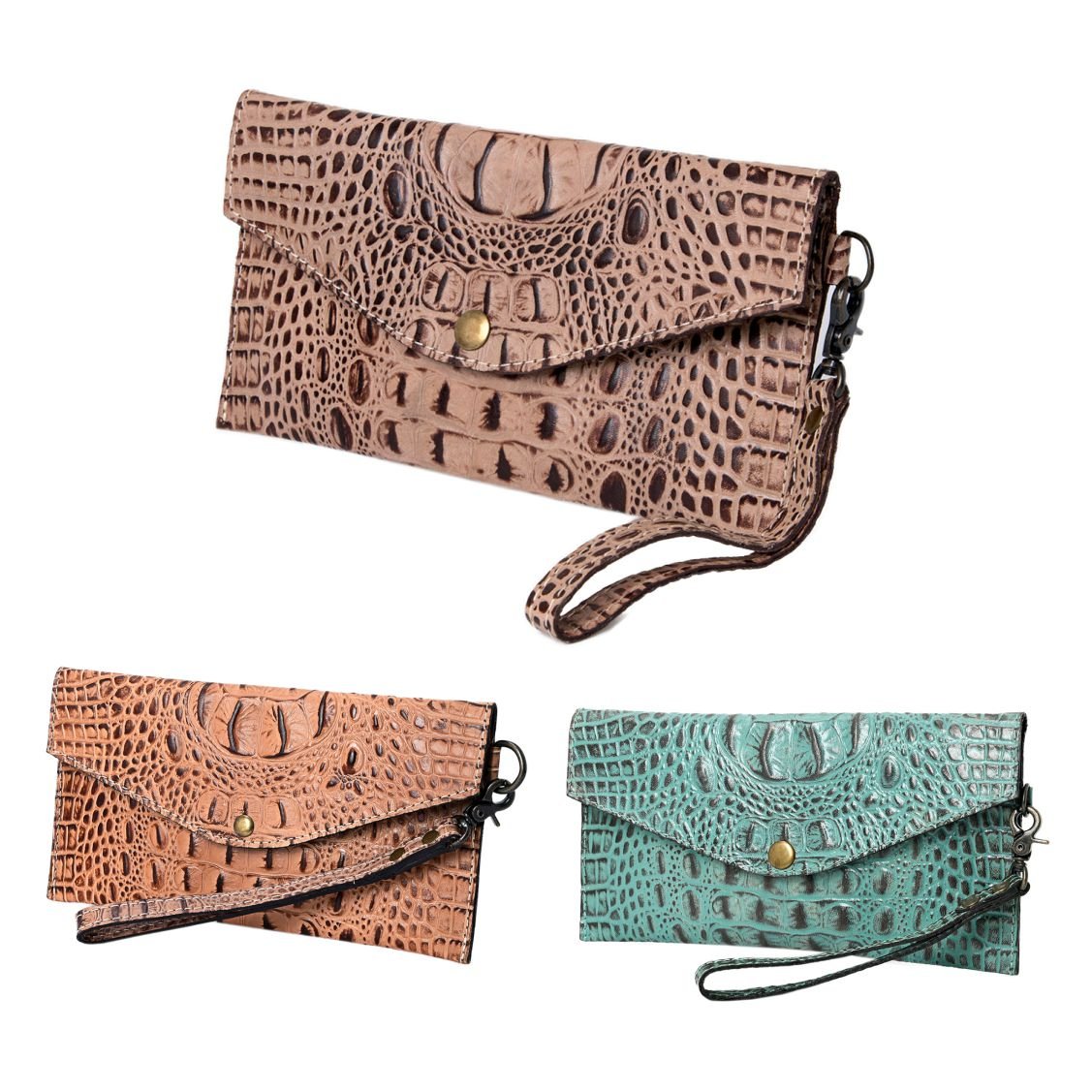American Darling Crocodile Embossed Genuine Leather Women Bag Western Handbag Purse