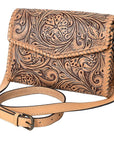 American Darling Hand Tooled Genuine Leather Women Bag Western Handbag Purse