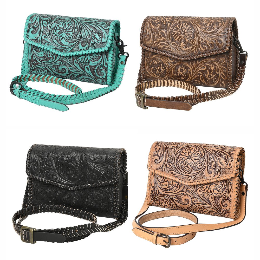 American Darling Hand Tooled Genuine Leather Women Bag Western Handbag Purse