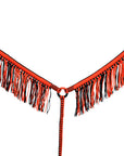 Horse Breast Collar Flat Braided Paracord With Fringes By Hilason