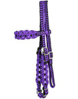 Horse Bridle Headstall  Flat Braided Paracord Hilason