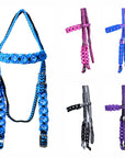 Horse Bridle Headstall  Flat Braided Paracord Hilason