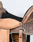 Hilason Western Horse American Leather Barrel Flex Tree Trail Child Saddle