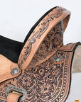 Hilason Western Horse American Leather Barrel Flex Tree Trail Child Saddle