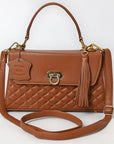 Never Mind Western Cross Body Genuine Leather Handbag Purse Wallet Bag For Women Girls