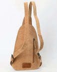 American Darling Sling Hand Tooled Genuine Leather Suede bag