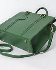 Never Mind  Briefcase Genuine Leather Women Bag Western Handbag Purse