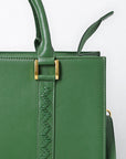Never Mind  Briefcase Genuine Leather Women Bag Western Handbag Purse