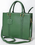 Never Mind  Briefcase Genuine Leather Women Bag Western Handbag Purse
