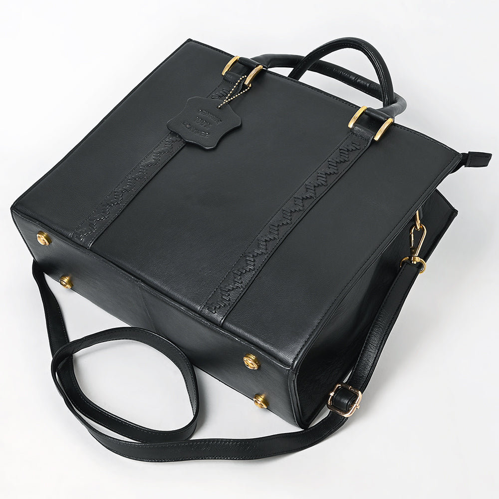 Never Mind  Briefcase Genuine Leather Women Bag Western Handbag Purse
