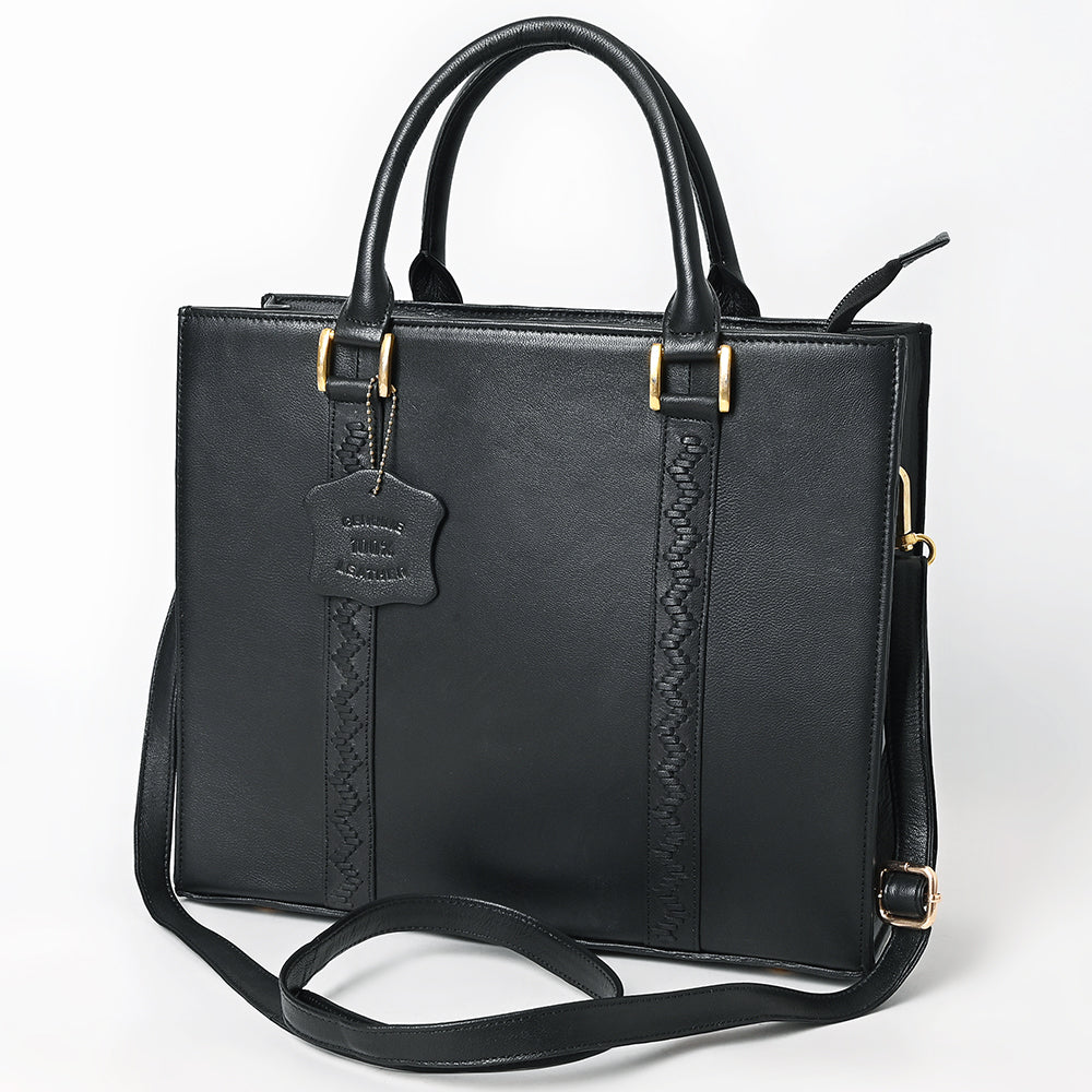 Never Mind  Briefcase Genuine Leather Women Bag Western Handbag Purse
