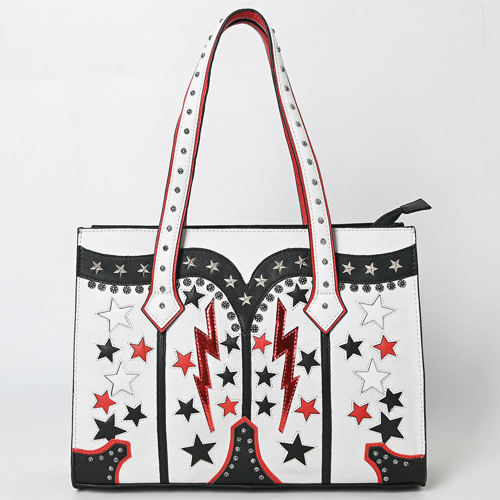 American Darling Tote Hand Printed Genuine Leather Women Bag Western Handbag Purse
