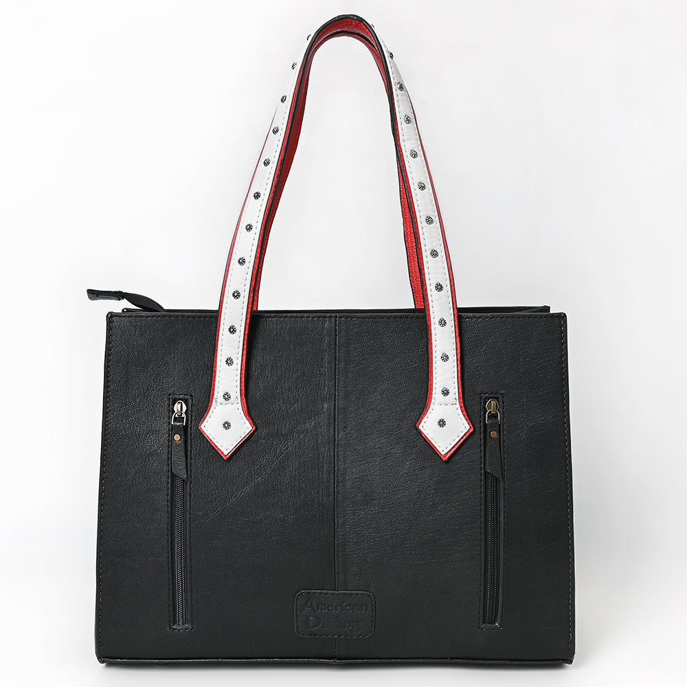 American Darling Tote Hand Printed Genuine Leather Women Bag Western Handbag Purse