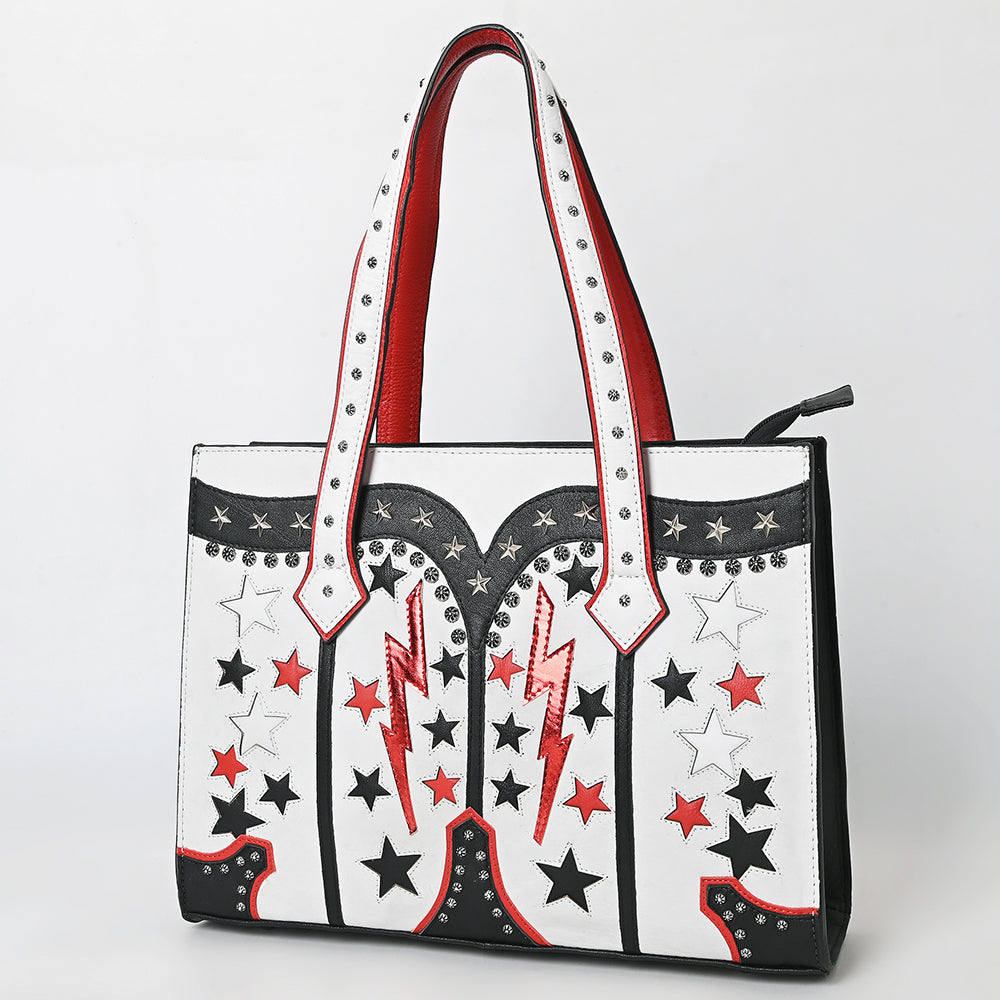 American Darling Tote Hand Printed Genuine Leather Women Bag Western Handbag Purse