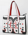 American Darling Tote Hand Printed Genuine Leather Women Bag Western Handbag Purse