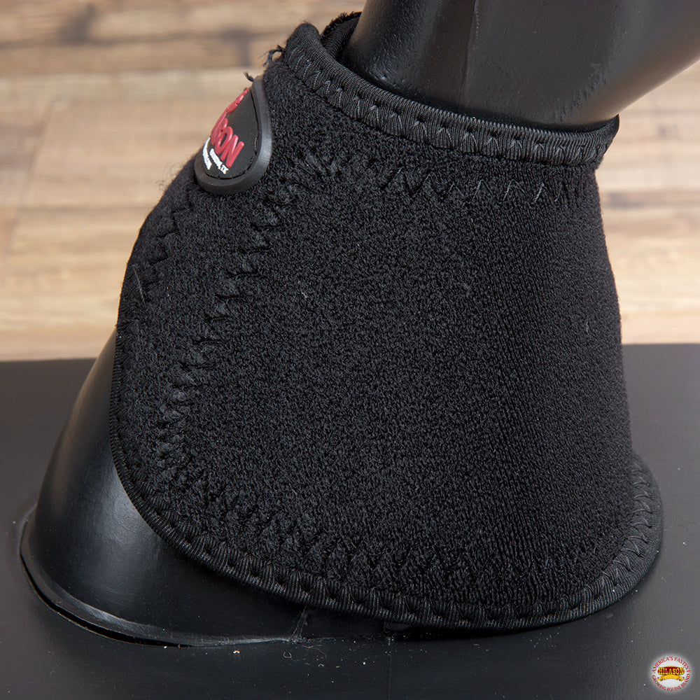 Hilason Western Horse No Turn Bell Boots Leg Protection Durable Black Small