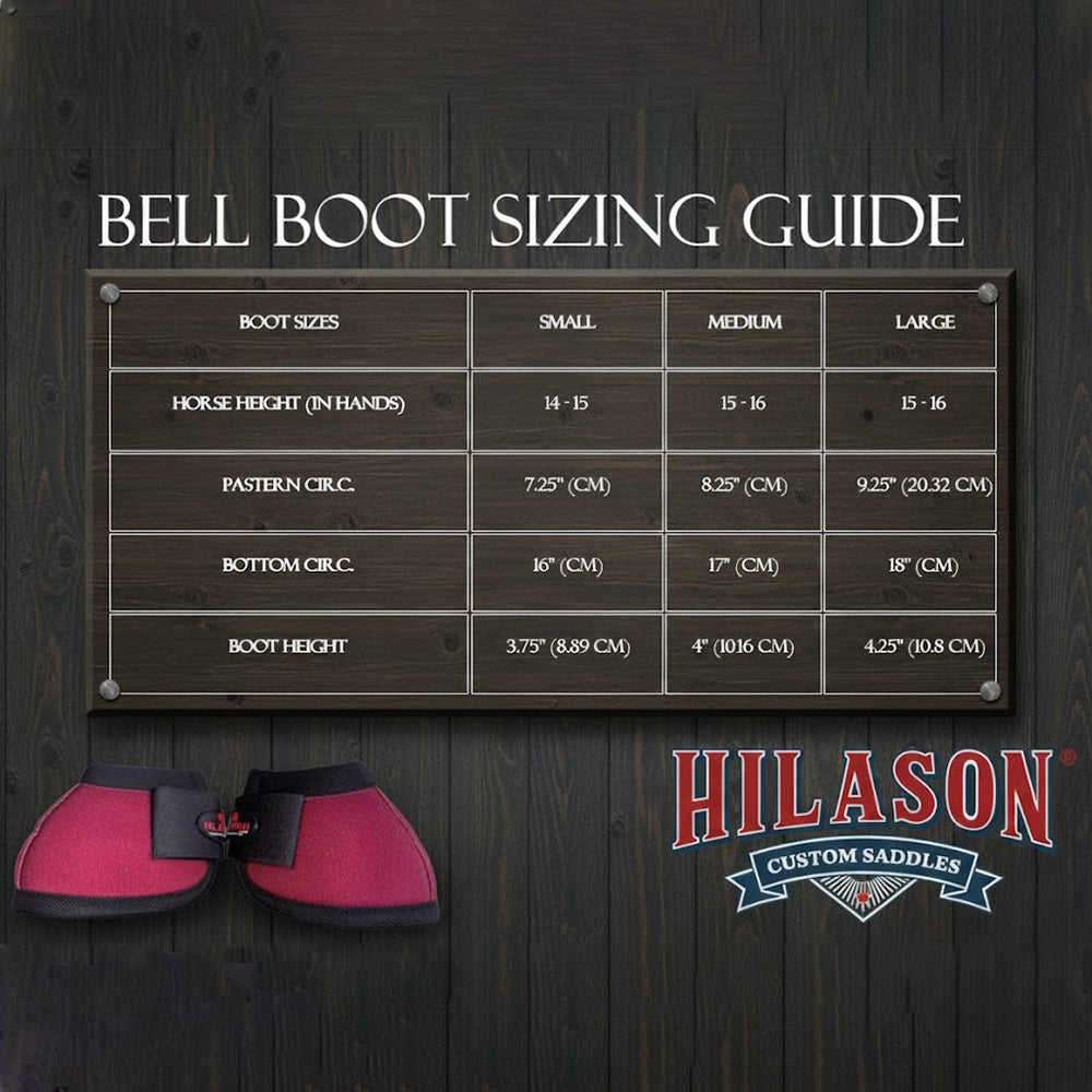 HILASON Ballistic Overreach Bell Boots for Horses Protective, Shock Absorbing, Durable &amp; Comfortable Quick Wrap Hook Loop