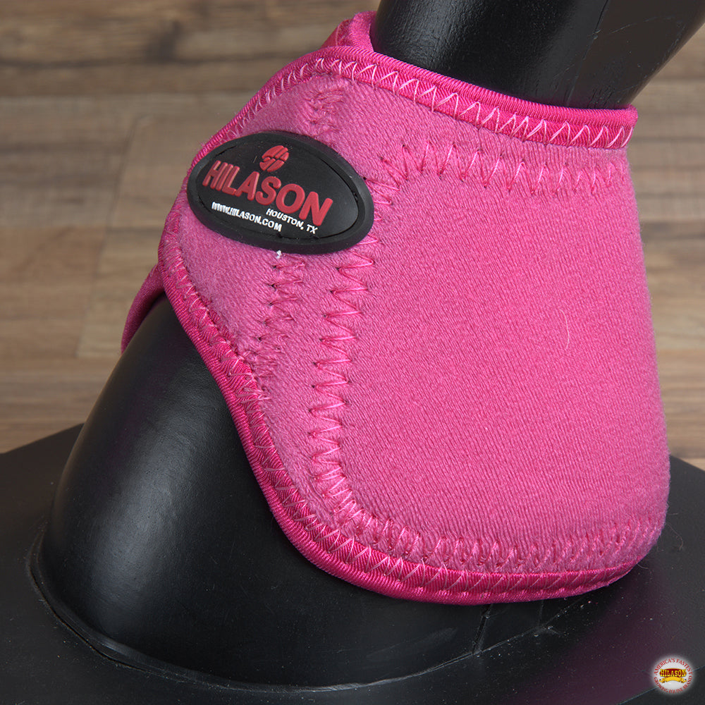 Hilason Western Horse No Turn Bell Boots Leg Protection Durable Pink