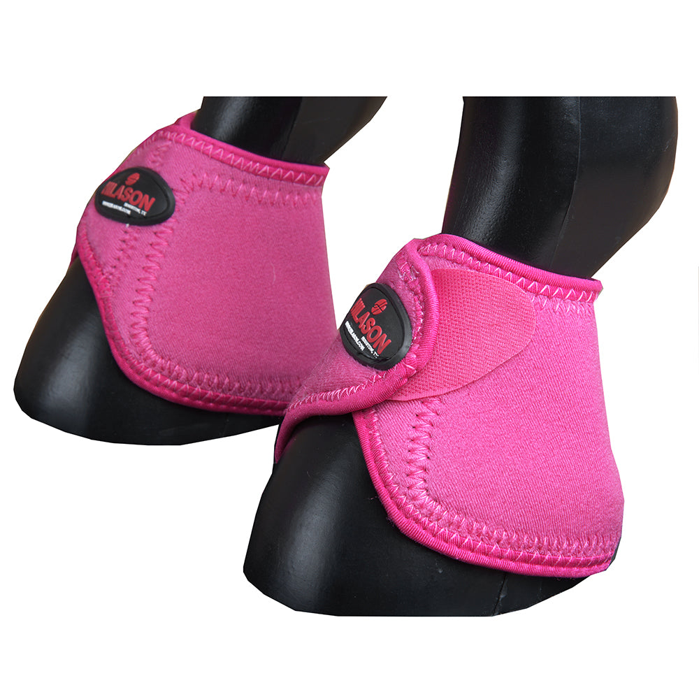 Hilason Western Horse No Turn Bell Boots Leg Protection Durable Pink