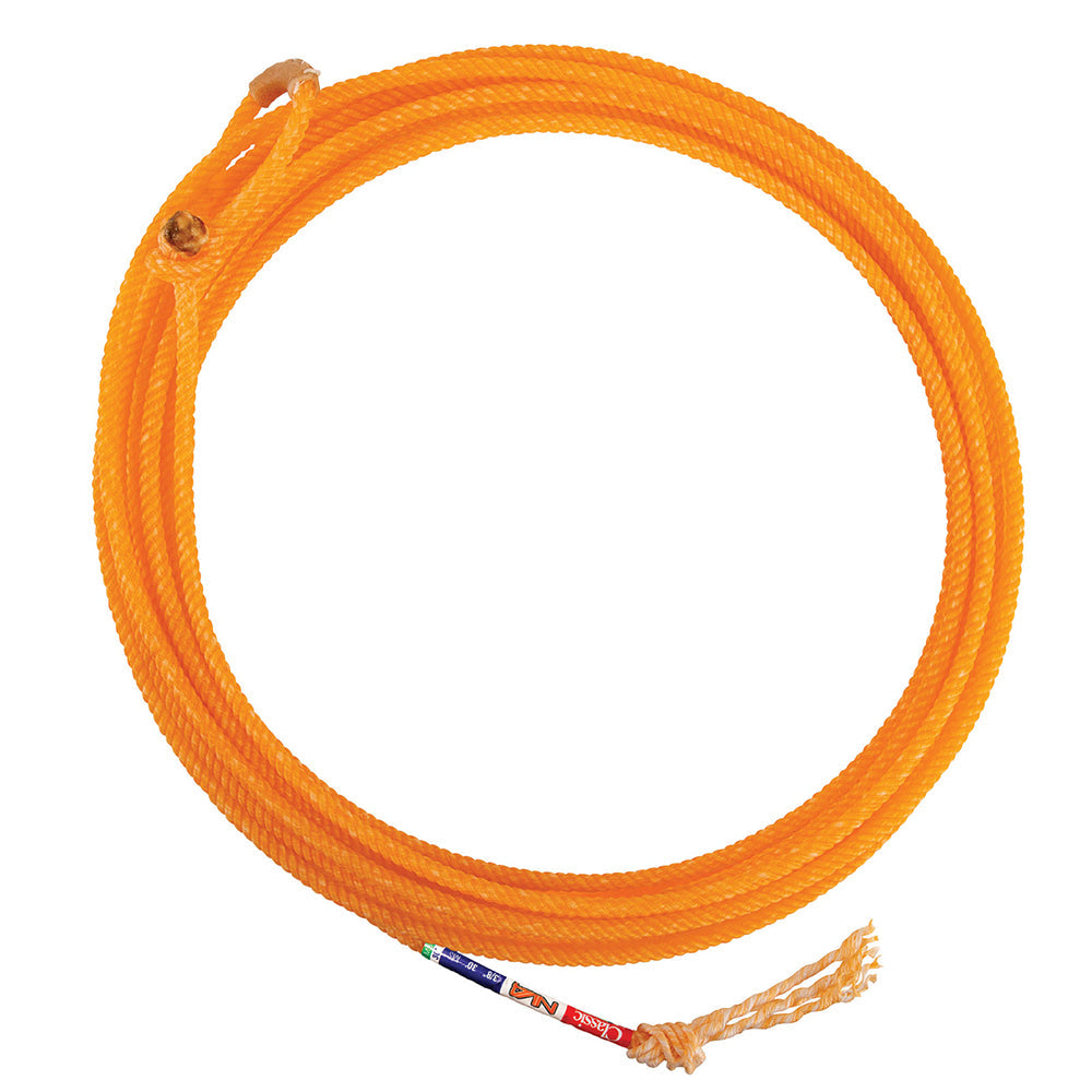 Classic Rope Western Horse 35-Foot Hard Medium NV4 Team Rope Orange