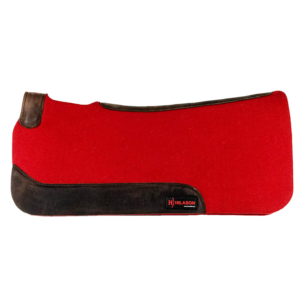 Hilason Western Wool Felt Horse Saddle Pad W/ Leather Border